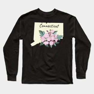 Connecticut State Flower Mountain Laurel Long Sleeve T-Shirt